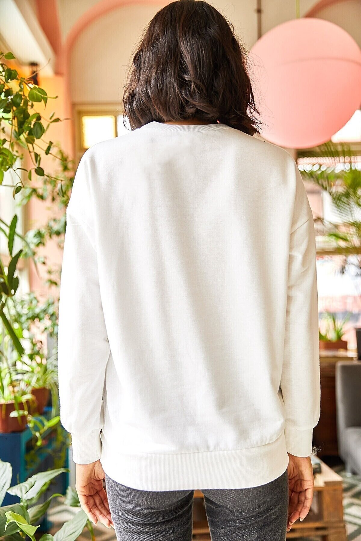 Baskılı Oversize Sweatshirt