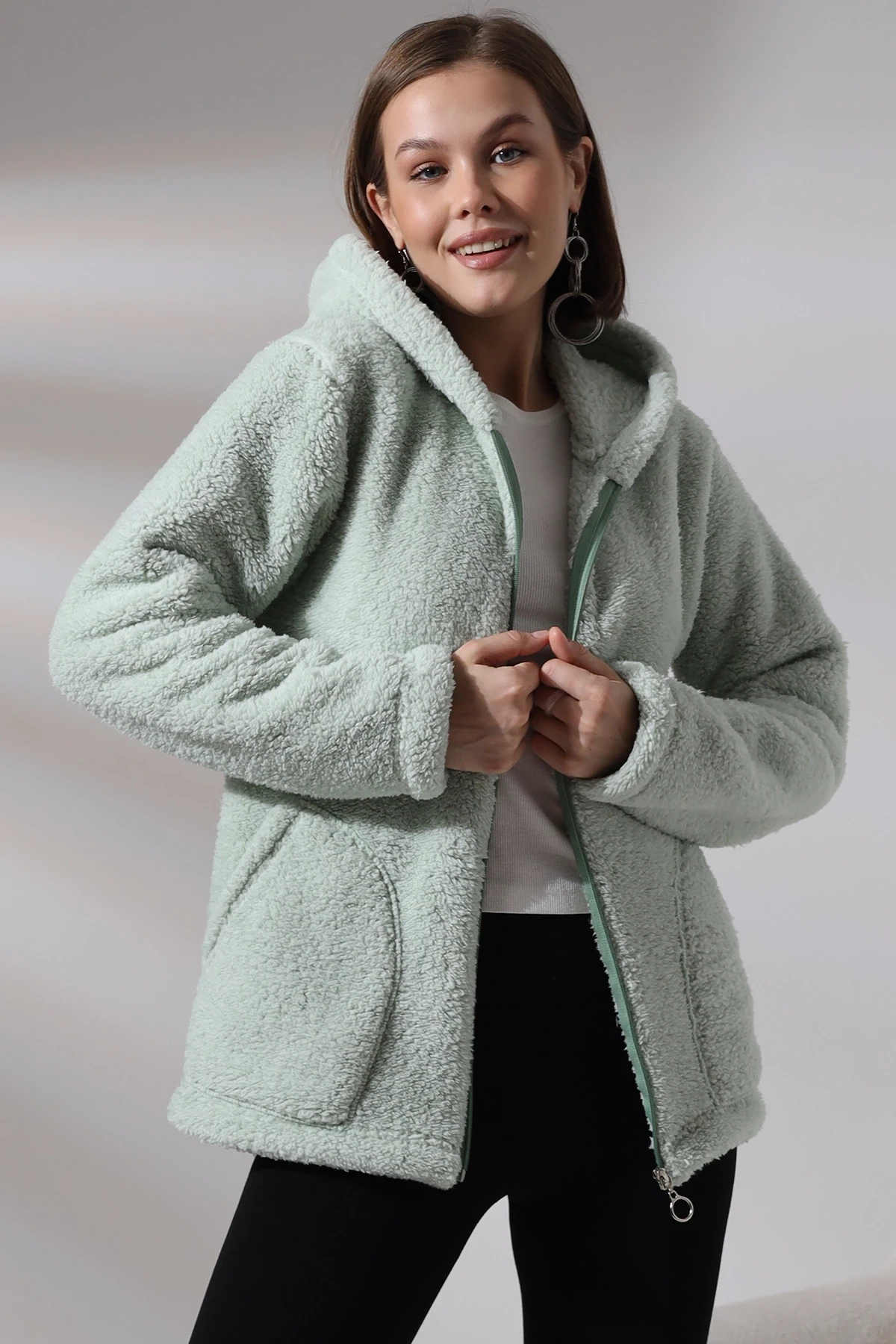 Fermuarlı Polar Sweat