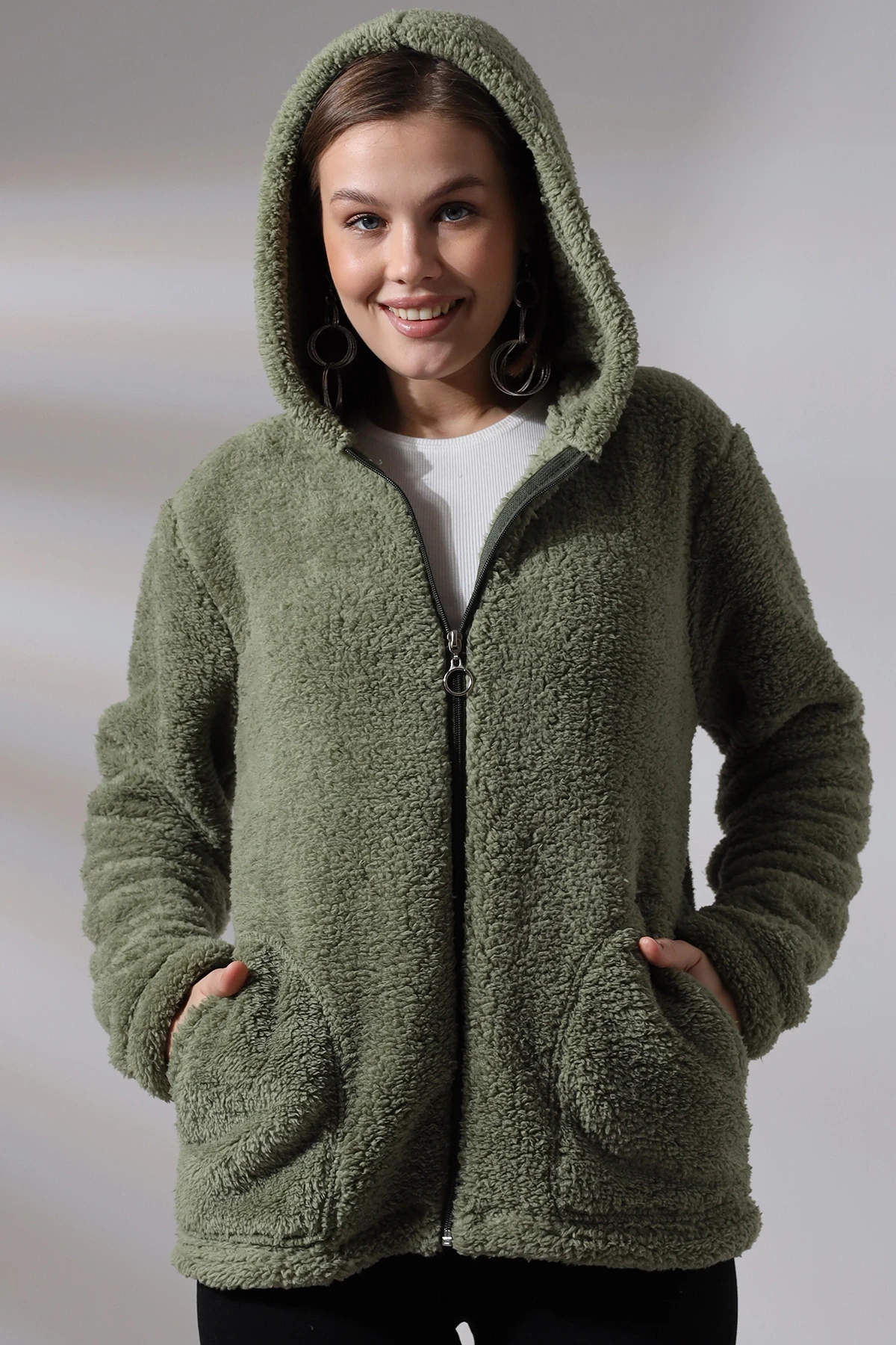 Fermuarlı Polar Sweat