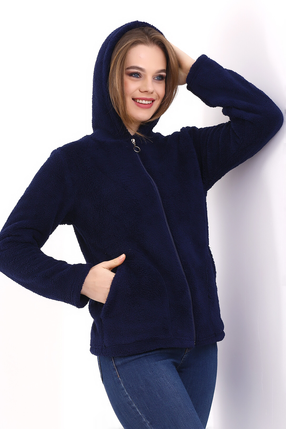 Fermuarlı Neon Polar Sweatshirt