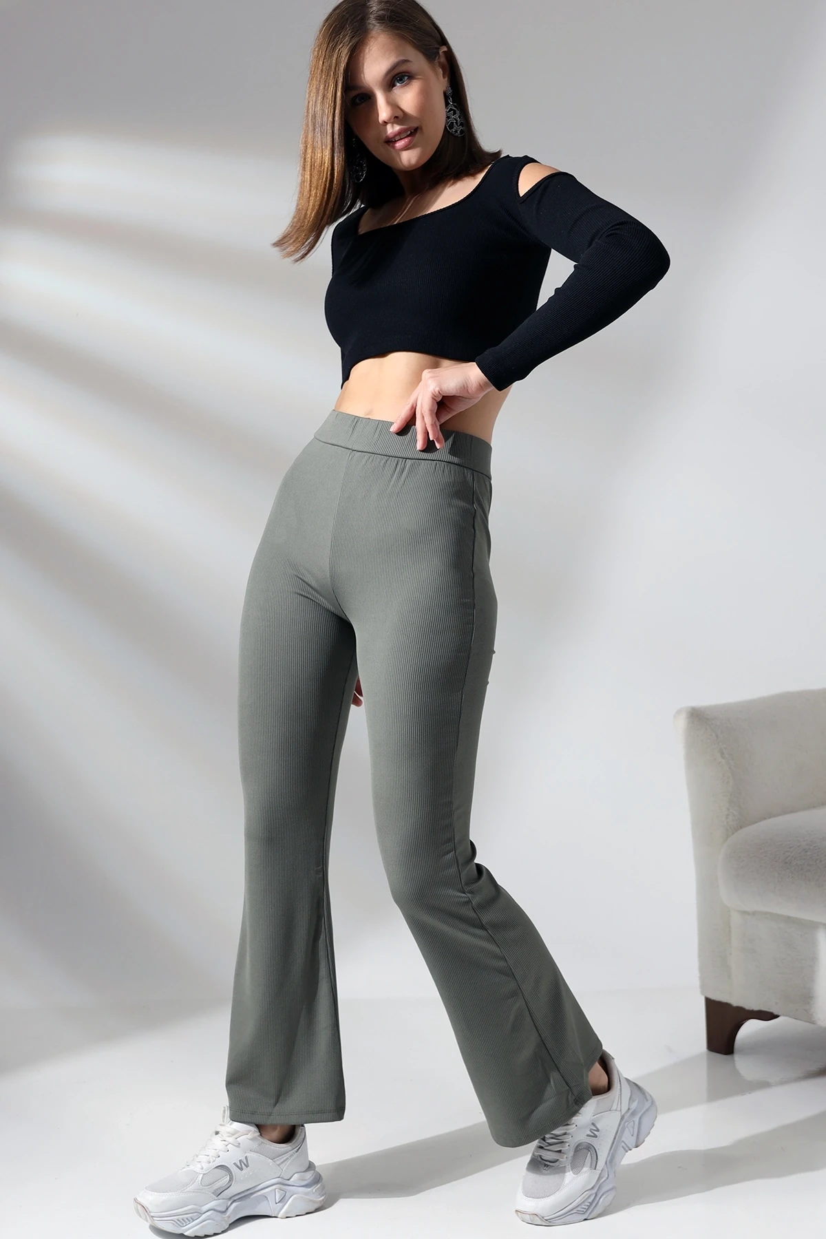 Fitilli İspanyol Paça Pantalon