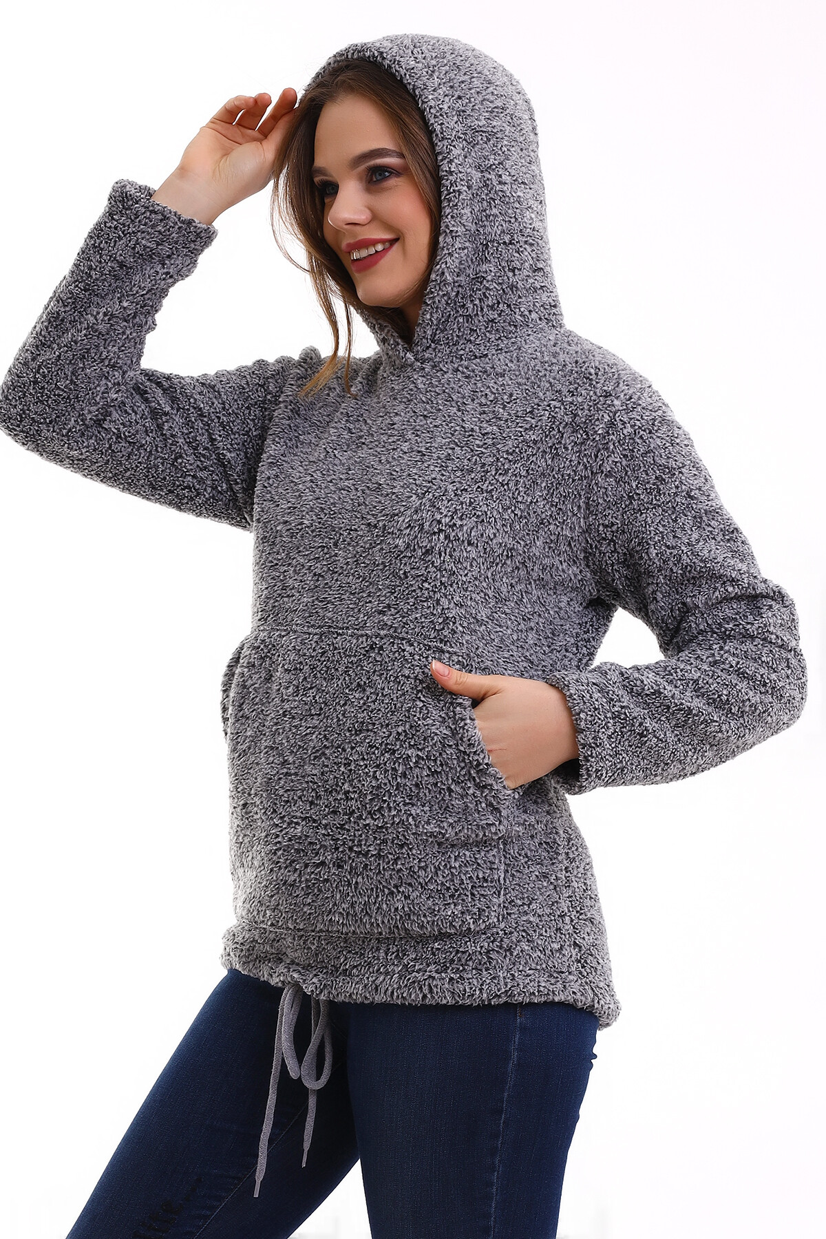 Kapşonlu Welsoft Polar Sweatshirt