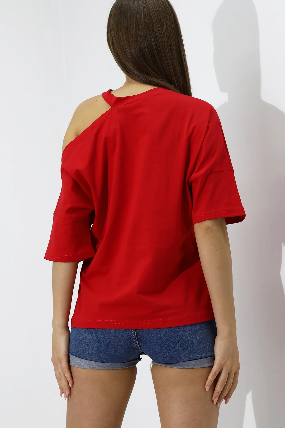 Omuz Detay Oversize T-Shirt