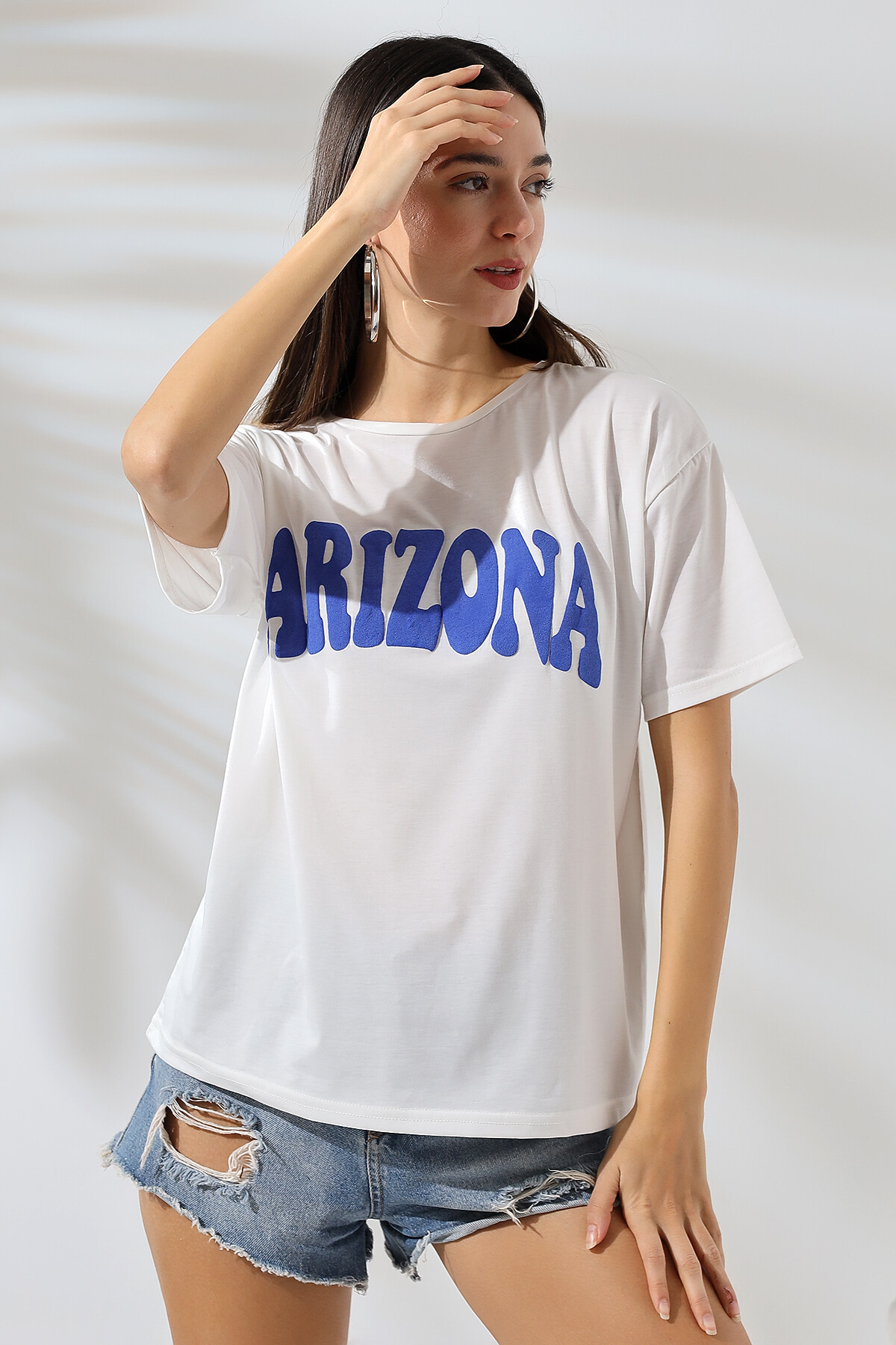 Arizona Baskılı Oversize T-Shirt