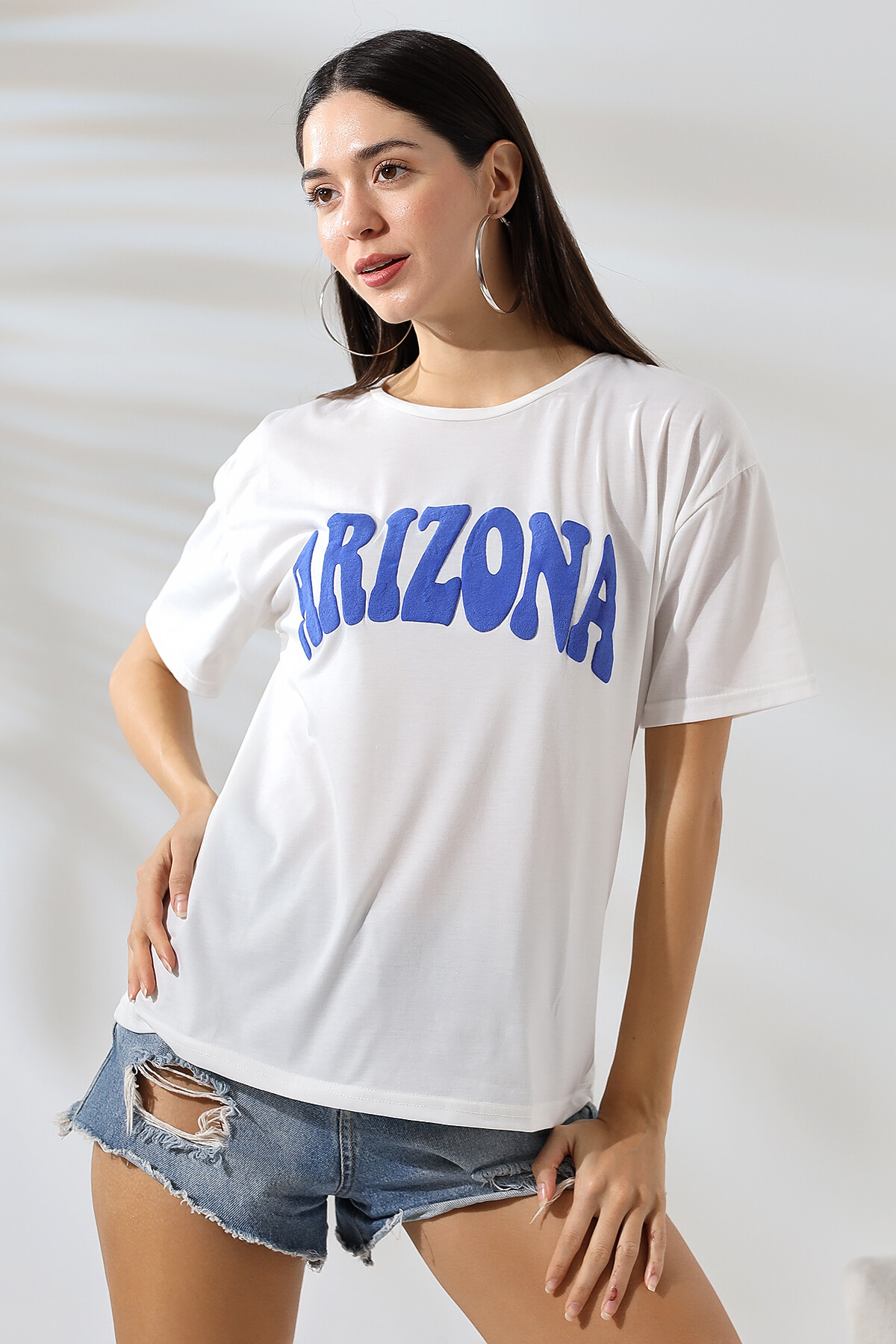 Arizona Baskılı Oversize T-Shirt