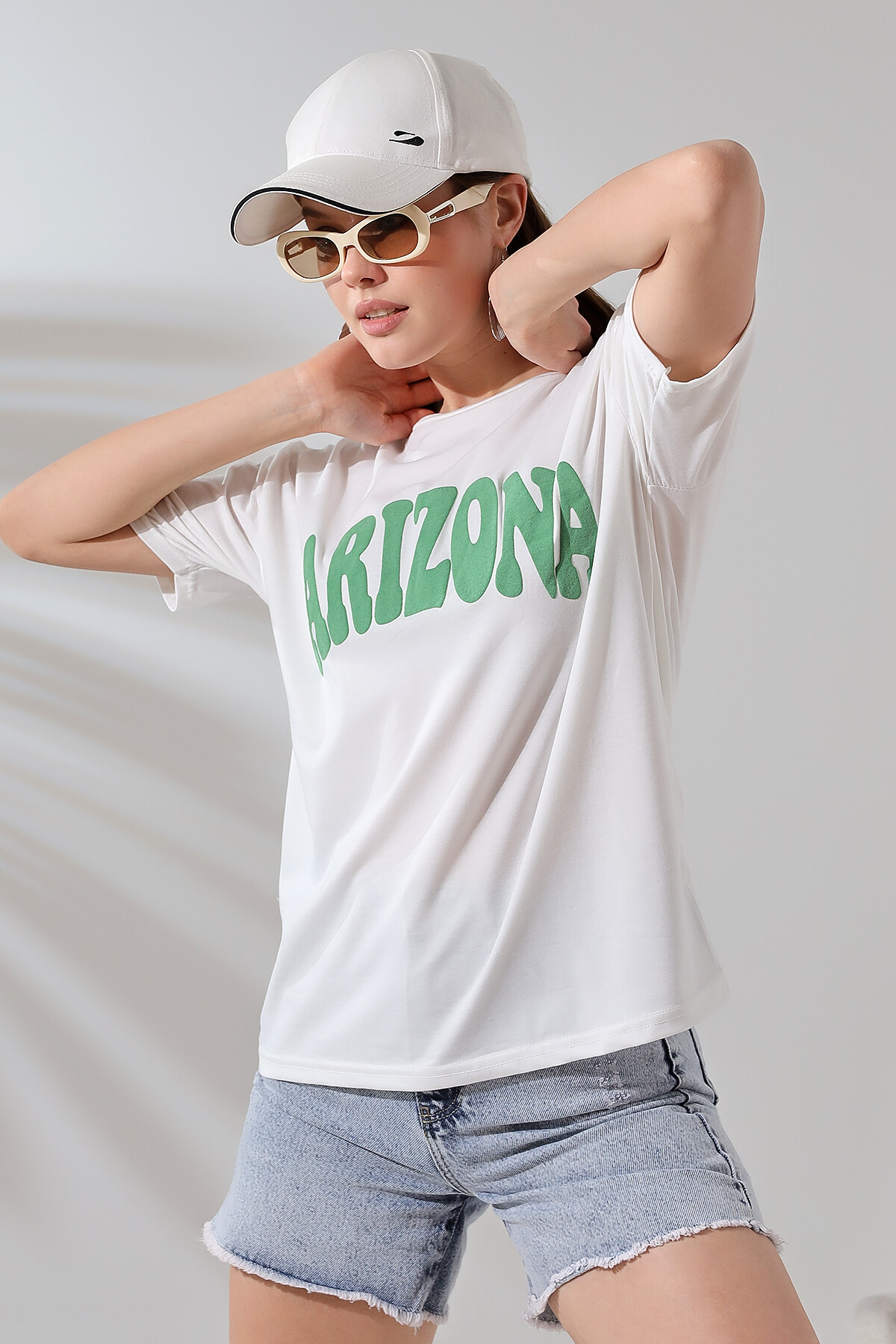 Arizona Baskılı Oversize T-Shirt