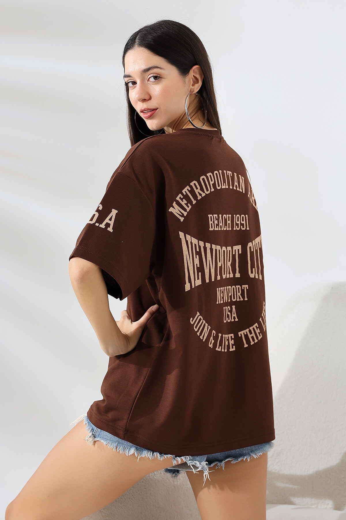 Baskılı Oversize T-shirt