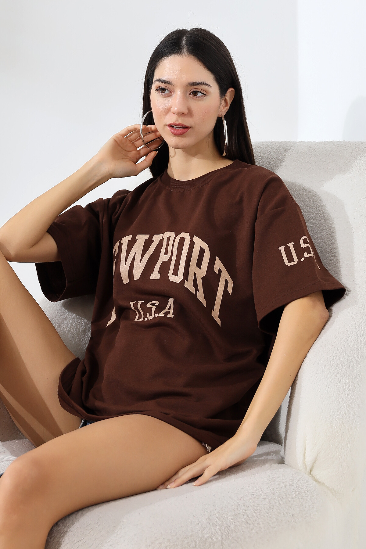 Baskılı Oversize T-shirt