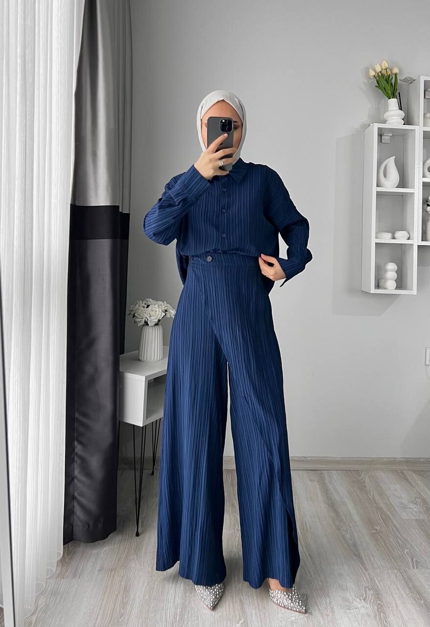 Lacivert Pantalon Gömlek Alt Üst Takım