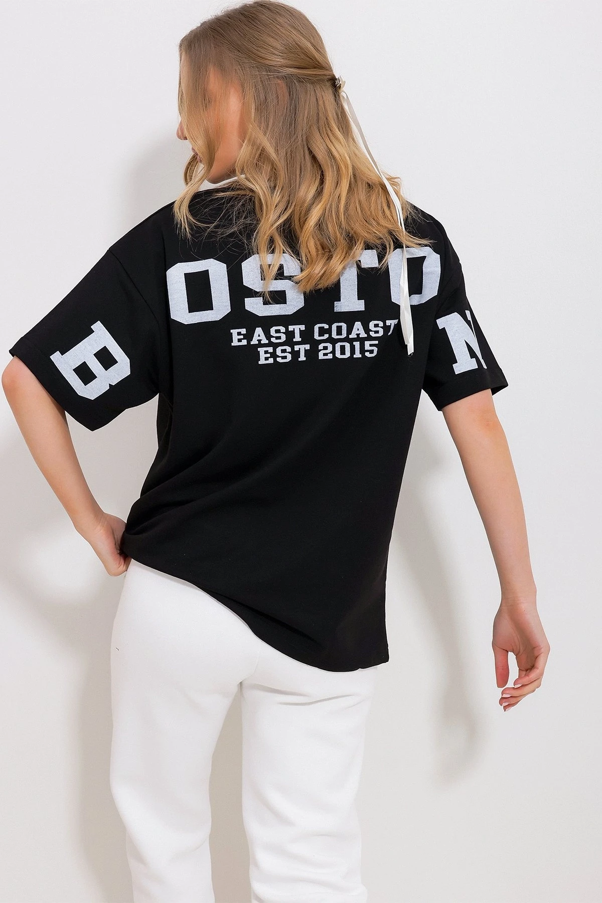 Sırt Baskılı Oversize T-Shirt