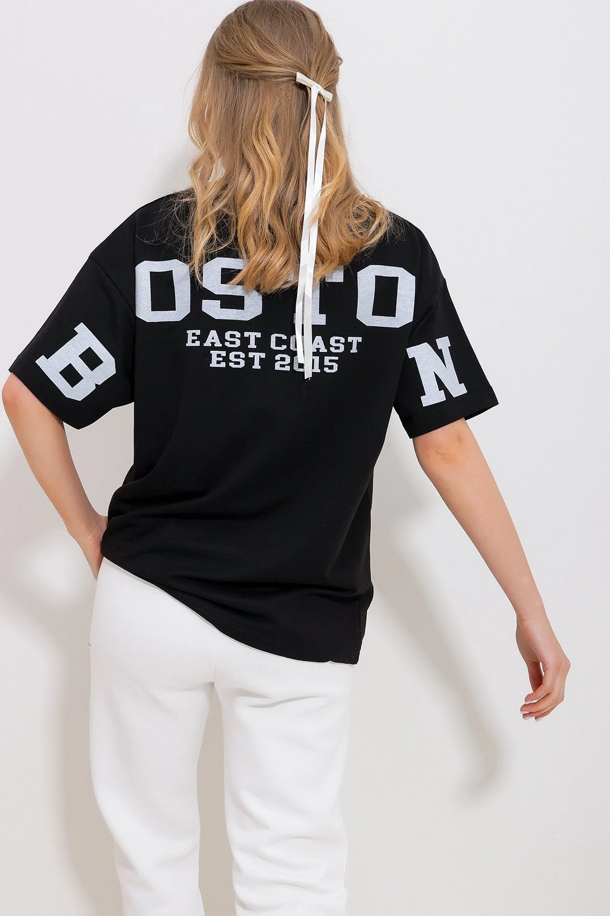 Sırt Baskılı Oversize T-Shirt