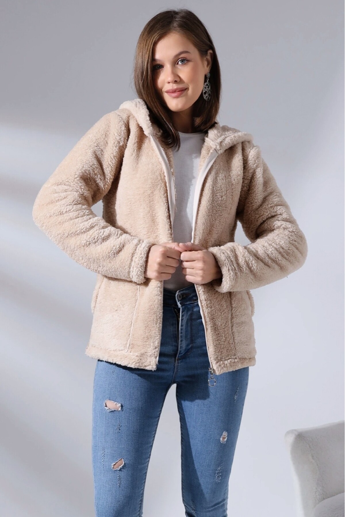 Fermuarlı Polar Sweat