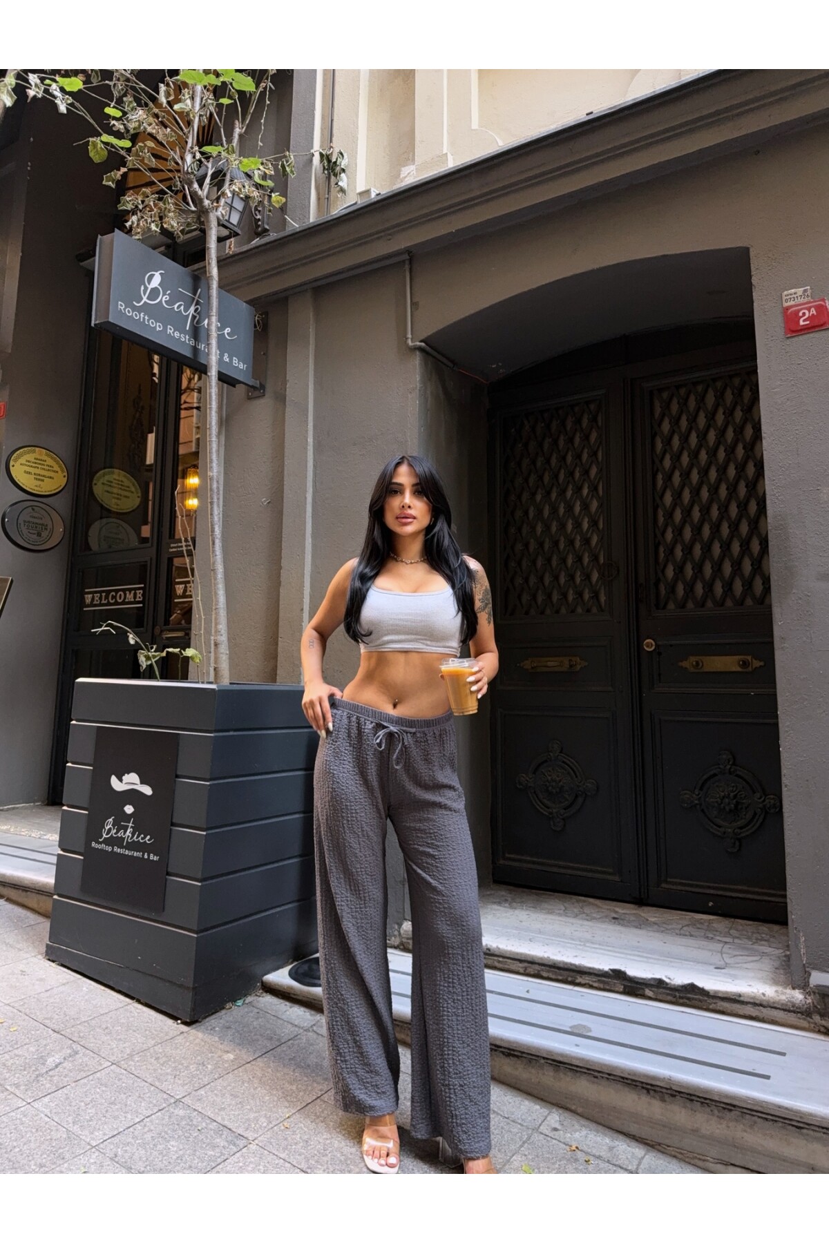 Gofre Bol Paça Pantalon Gri