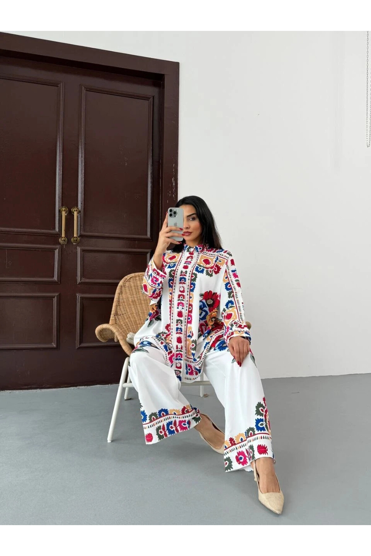 Jessica Kumaş Gömlek Pantalon Takım