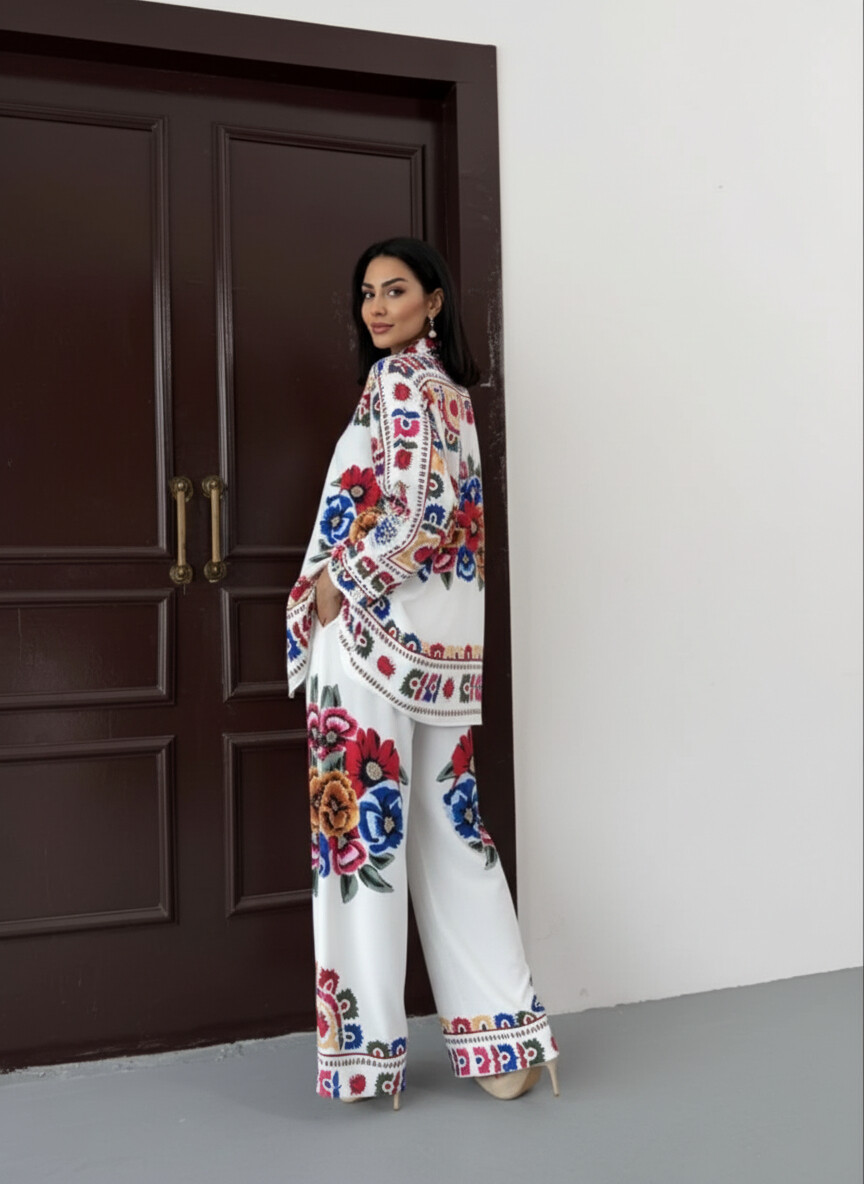 Jessica Kumaş Gömlek Pantalon Takım