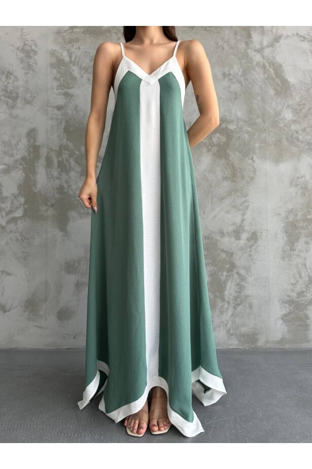 Asimetrik Kesim Bloklu Elbise