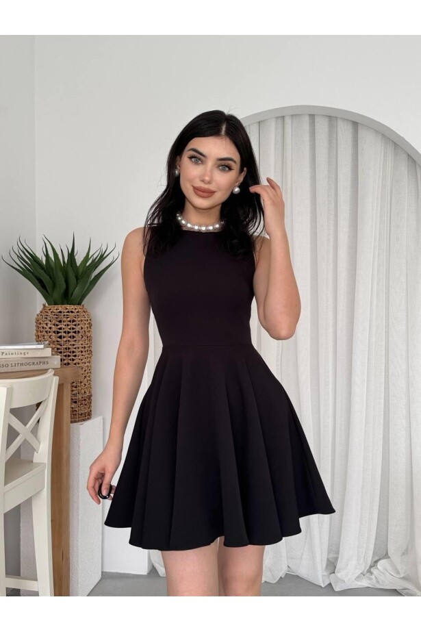 Cep Detaylı Elbise Siyah