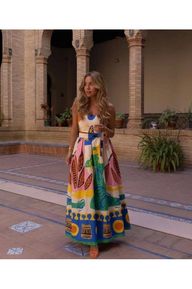 Desenli Crop Etek Takım