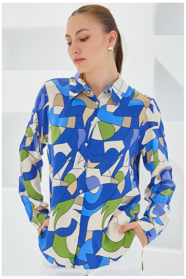 Grafik Desenli Gömlek