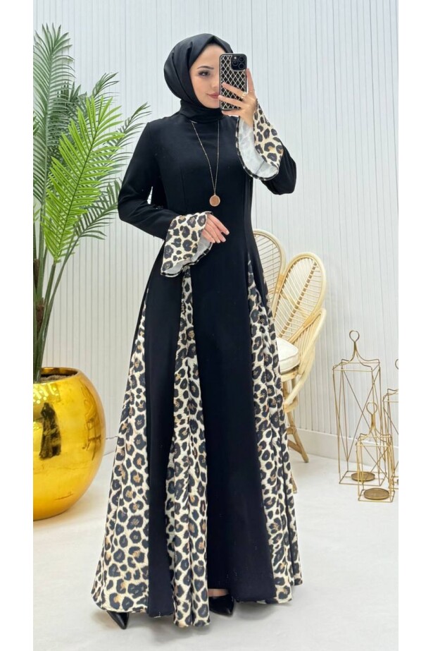 İthal Krep Kumaş Tasarım Elbise