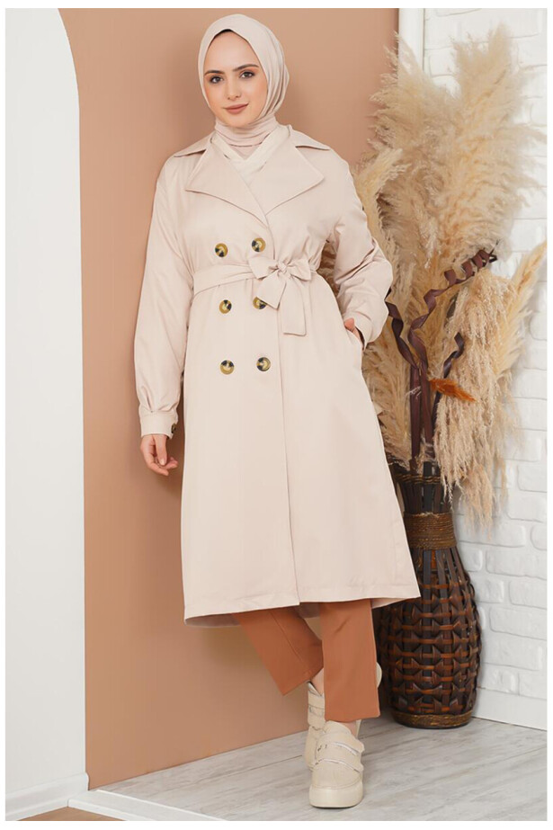 Kruvaze Yaka Trençkot