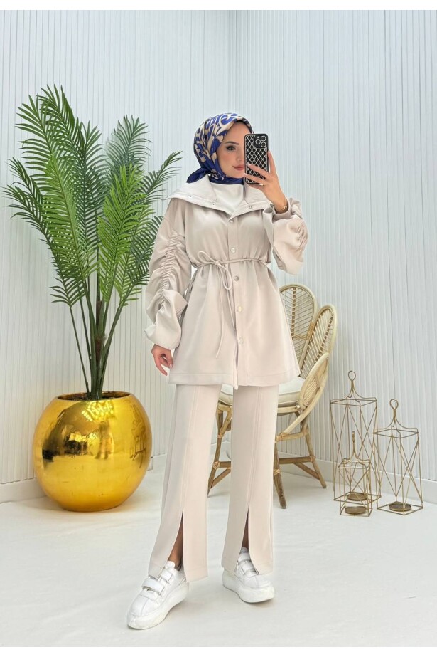 Skuba Alt Üst İkili Takım Ekru